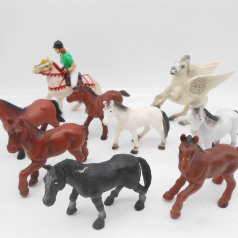 10 Bullyland Pferde/ Reiter Bundle Vintage Figuren Horse