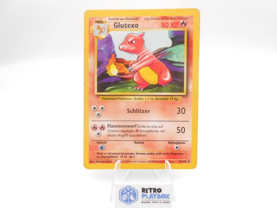 1999 Pokémon GLUTEXO - 24/102 - Base Set DE Vintage Karte