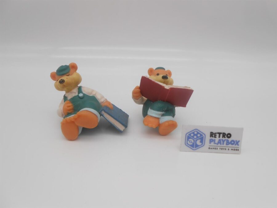 2 Bären Lesebär 80er Jahre Sammelfigur Vintage 5cm