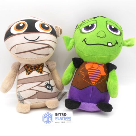 2 Happy Halloween Monster Plüsch Stofftiere Gruselig Zombie Geist ca.20cm