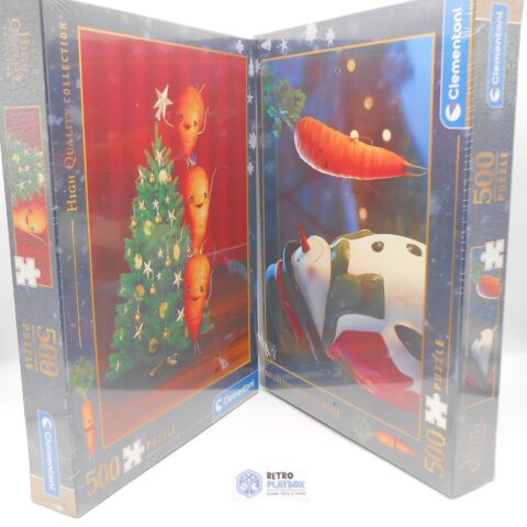 2 Puzzle Weihnachten Weihnachtsbaum Schneemann Clementoni Neu je 500 Teile