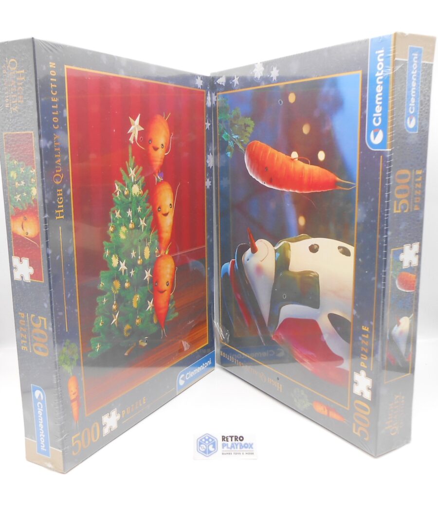 2 Puzzle Weihnachten Weihnachtsbaum Schneemann Clementoni Neu je 500 Teile