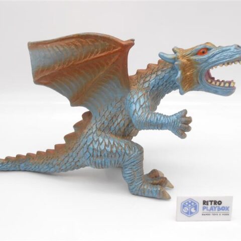 2006 Elite Dragon Drache Spielfigur Figur Gold Grau 10x14cm