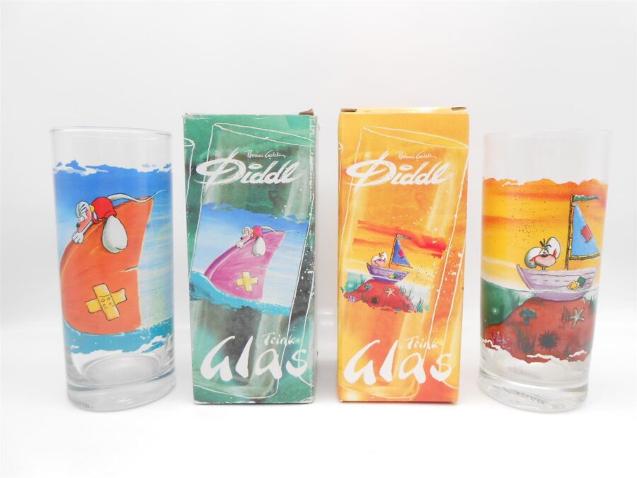 2x DIDDL Vintage Gläser mit OVP! Trinkglas Top Zustand Retro 90er