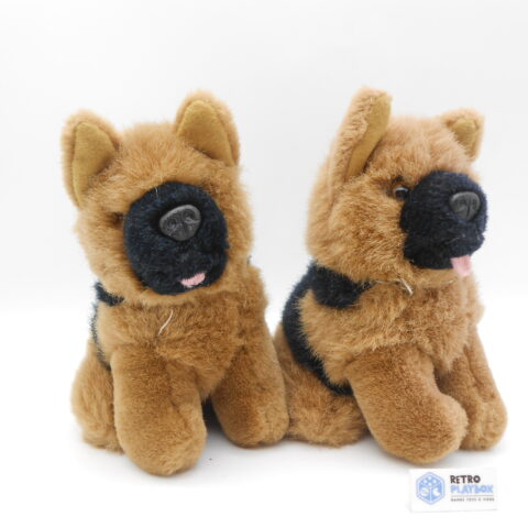 2x Kommissar Rex Plüschtier Stofftier Sat.1 Heunec 1996 retro ca 15cm