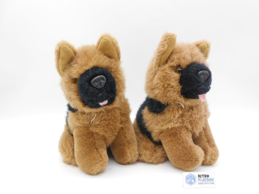 2x Kommissar Rex Plüschtier Stofftier Sat.1 Heunec 1996 retro ca 15cm