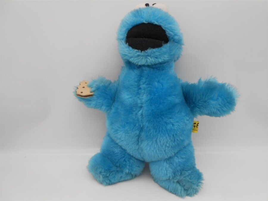 2x Krümelmonster Plüschfigur 20cm/30cm Sesamstraße Vintage 1997 Igel