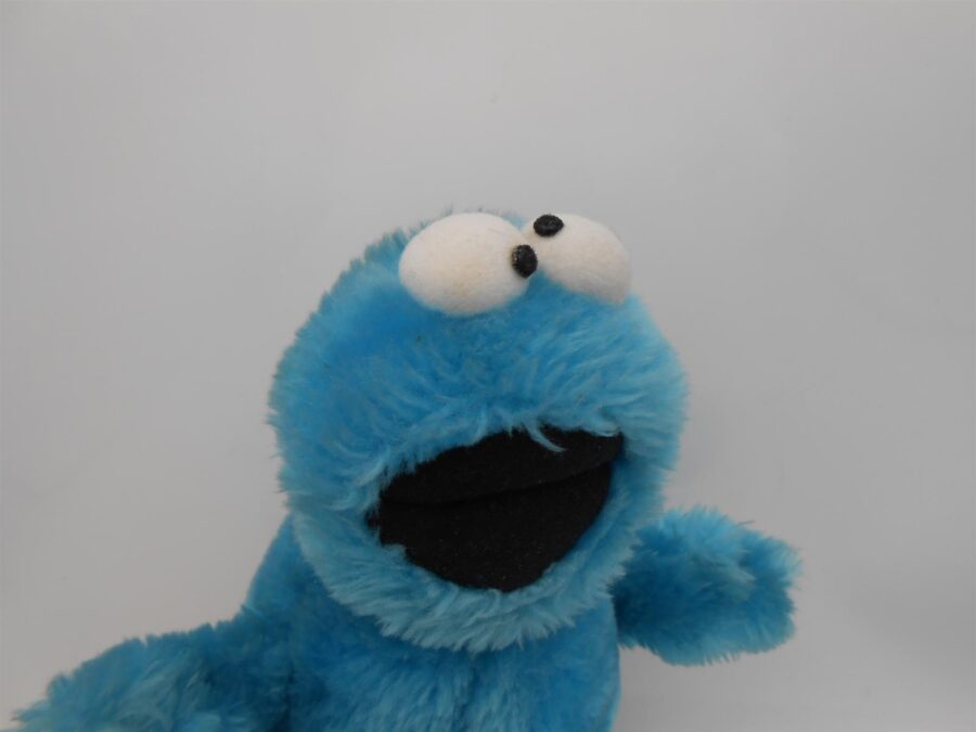 2x Krümelmonster Plüschfigur 20cm/30cm Sesamstraße Vintage 1997 Igel
