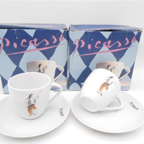 2x Pablo Picasso Kollektion Kaffeetasse Espresso Tasse Madrid 2005