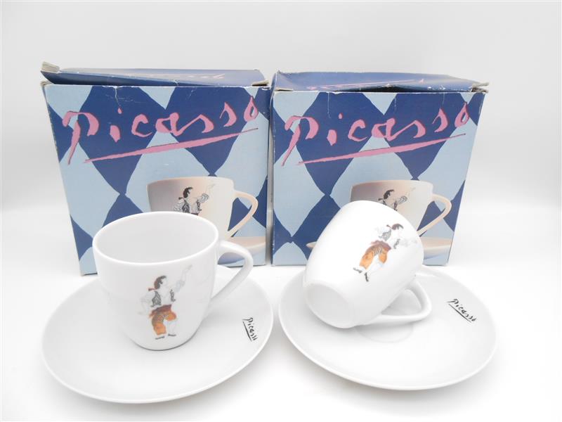 2x Pablo Picasso Kollektion Kaffeetasse Espresso Tasse Madrid 2005