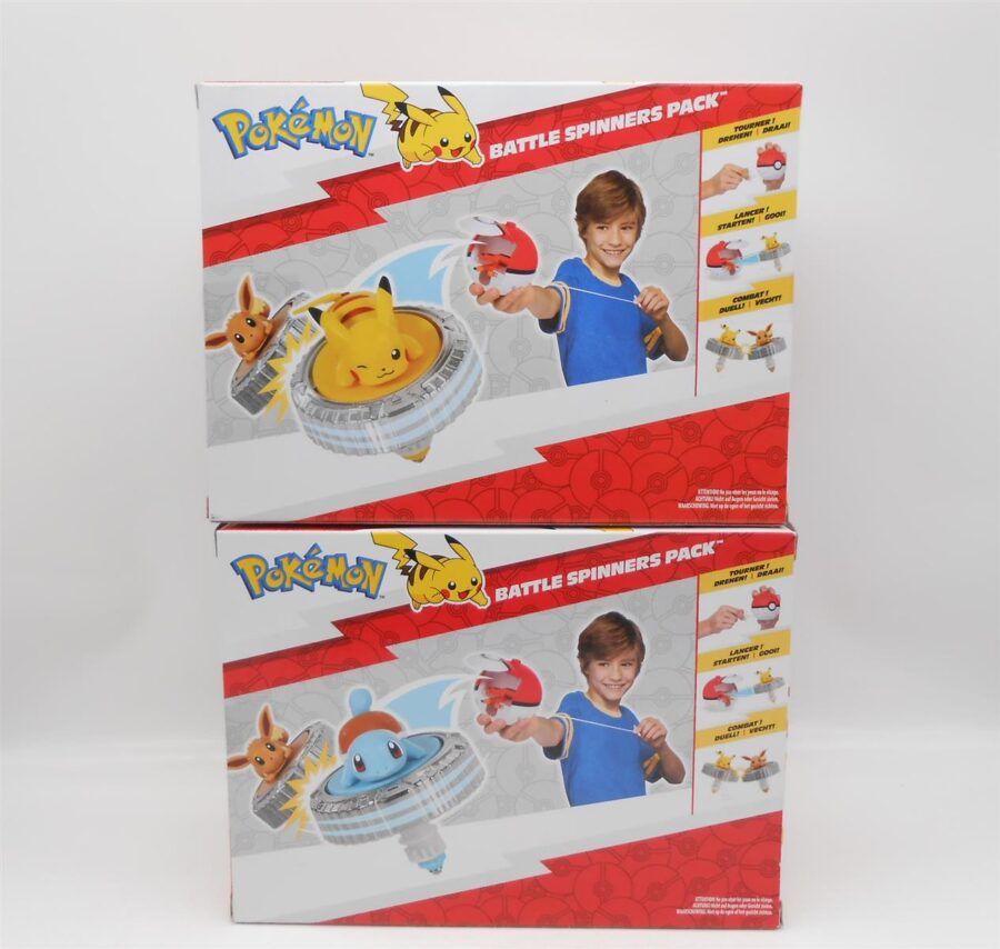 2x Pokémon Battle Spinner Pack Schiggy und Pikachu Neu