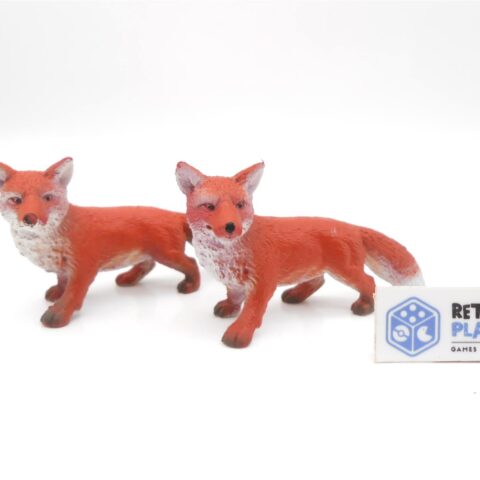 2x Schleich Roter Fuchs Fox Wild Life 14782 Figur 4x7cm Vintage
