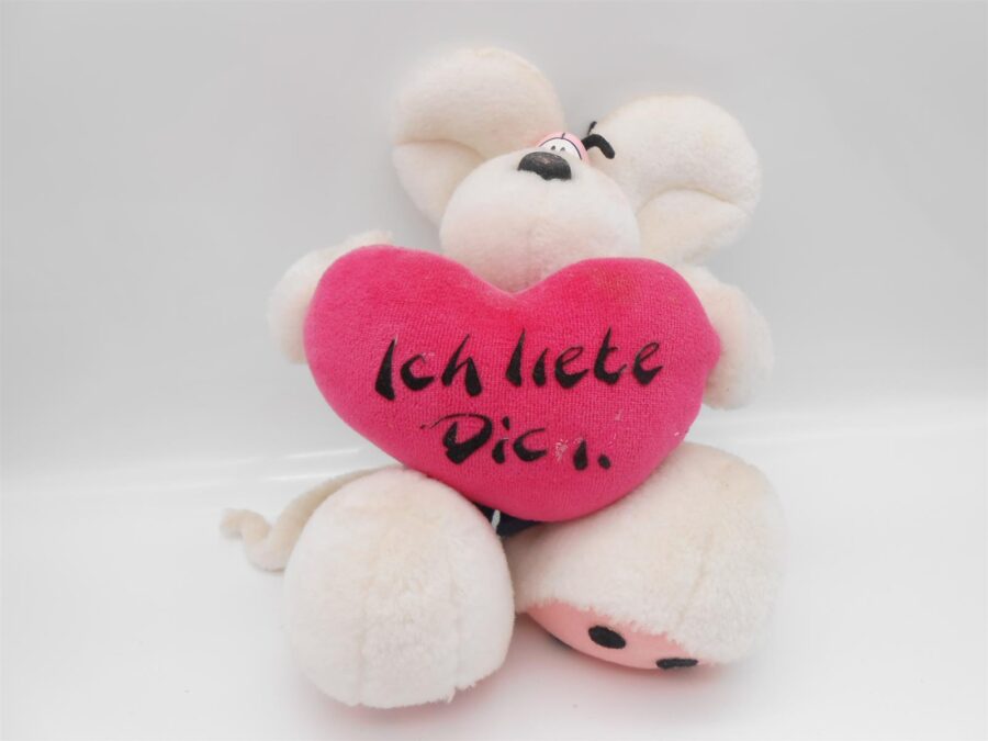 3 Diddl Mäuse Plüschtier Hab dich lieb Herz Liebe Set Geschenkidee