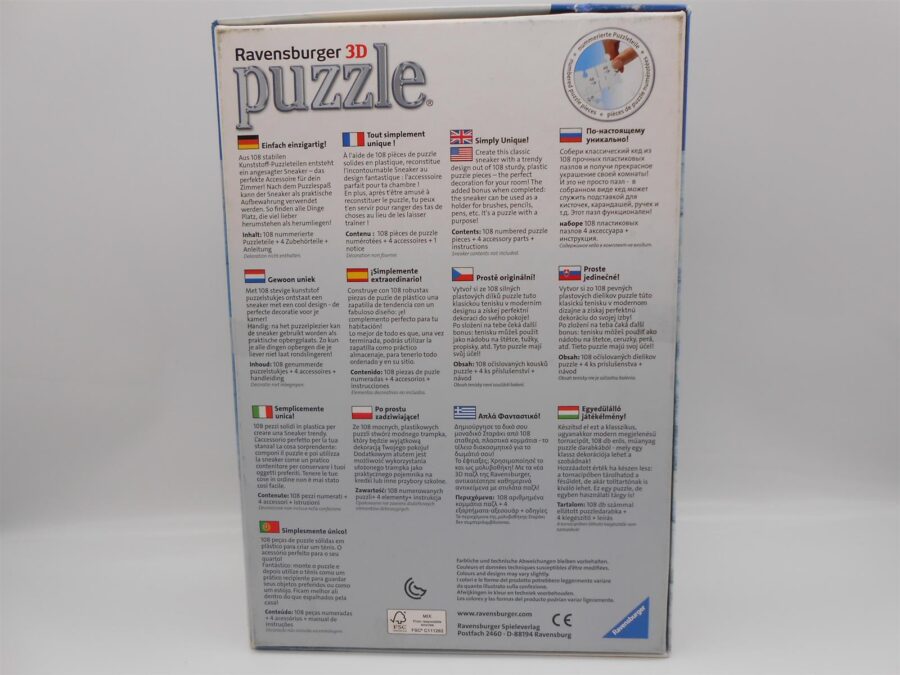 3D Sneaker Puzzle Graffiti Style von Ravensburger (komplett) 108 Teile