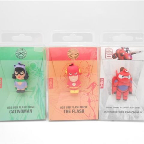 3x USB Stick DC Catwoman + The Flash + Armored Baymax 8GB Drive