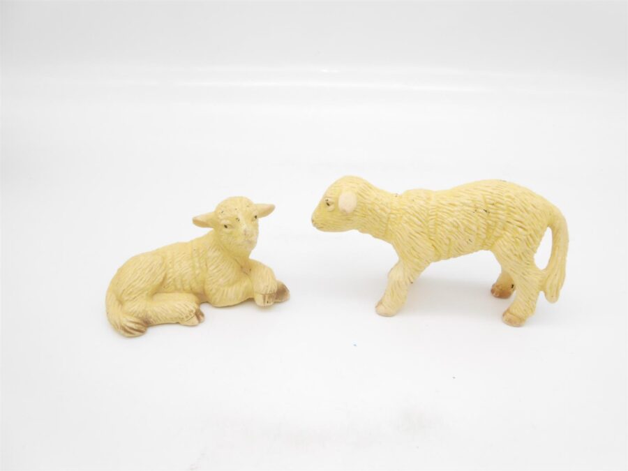 4 Schafe Bullyland Sheep Lamm 80er 90er Jahre Vintage Schaf-Familie