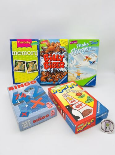 5 Kinderspiele Bundle Bingo Memory Domino Mitbringspiel Geschenkidee