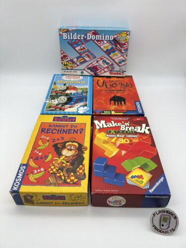 5 Kinderspiele Klassiker Bundle Gesellschaftsspiel - Domino - Rechnen