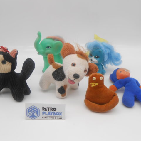 6 Retro Figuren 80er Jahre Sammelfigur Hund Elefant Katze Vintage 5cm