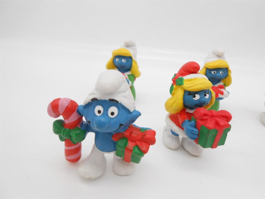 6 Schlümpfe Weihnachten Geschenke Zuckerstange Schlumpfine Papa Schlumpf