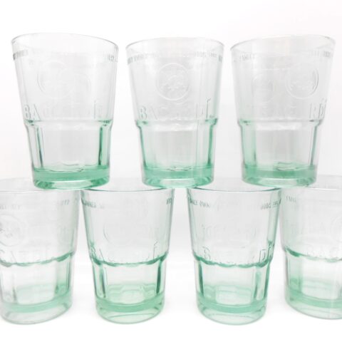 7 Stück Bacardi White Rum Longdrinkglas Cocktailglas Klar Neu unbenutzt