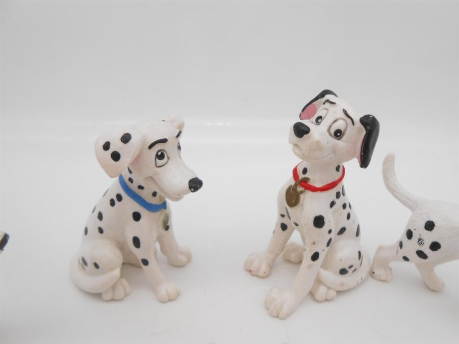 8 Dalmatiner Bullyland Vintage Figuren Hund schwarz weiß