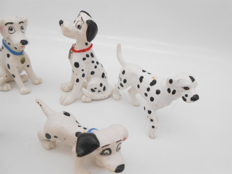 8 Dalmatiner Bullyland Vintage Figuren Hund schwarz weiß