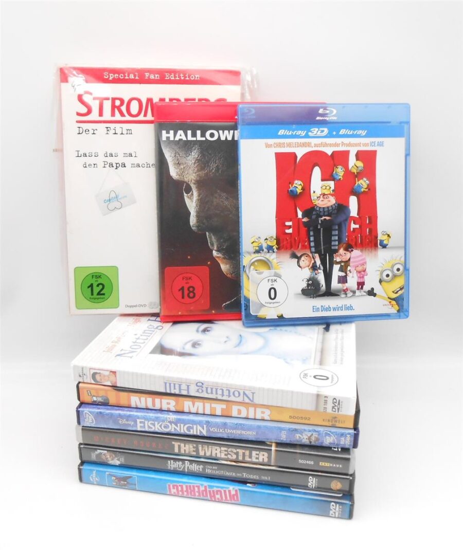 9 Stück Blu-Ray & DVD Konvolut Deutsch Harry Potter Stromberg Wrestler