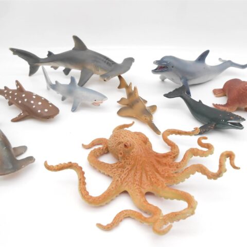 9 Vintage Bullyland Meerestiere Konvolut Hai Robbe Delfin Krake Wahl