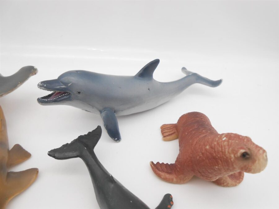 9 Vintage Bullyland Meerestiere Konvolut Hai Robbe Delfin Krake Wahl