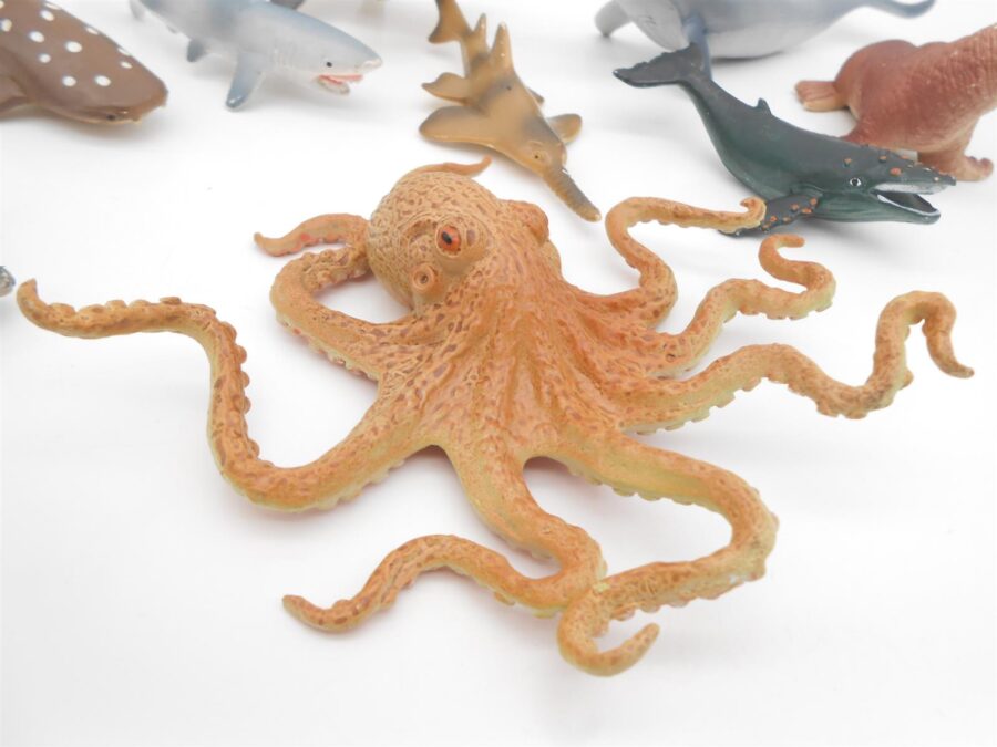 9 Vintage Bullyland Meerestiere Konvolut Hai Robbe Delfin Krake Wahl