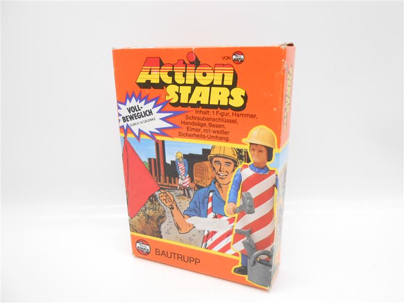 Action Stars Bautrupp Plasty Airfix Figur 70er Jahre 412008 10cm groß