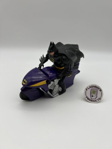 Actionfigur Batman mit Motorrad Lila 1994 Legends of Batman DC Comics K3