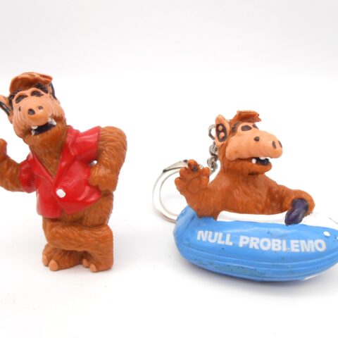 ALF Figur Original 1988 Bully Spielfigur Alien Blau & Rot Retro ca. 4cm