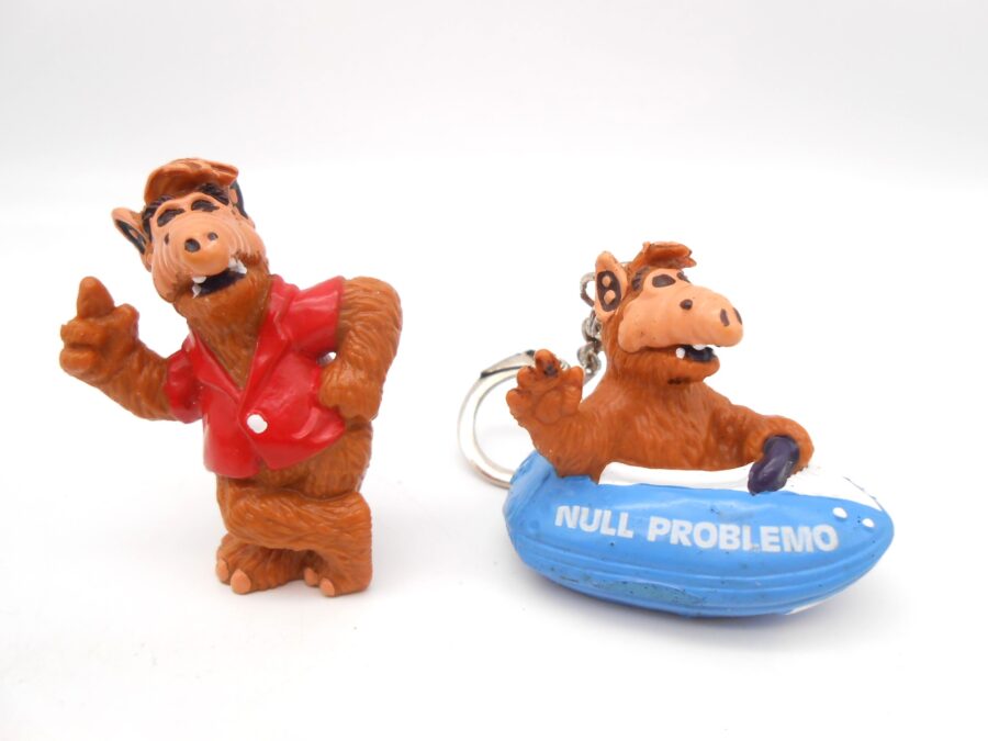ALF Figur Original 1988 Bully Spielfigur Alien Blau & Rot Retro ca. 4cm