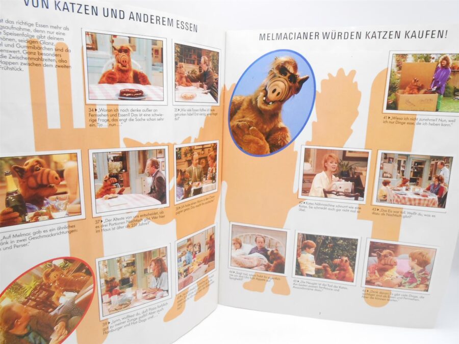 ALF Sticker Album Panini Vollständig +Poster Alien Productions 1989 Retro
