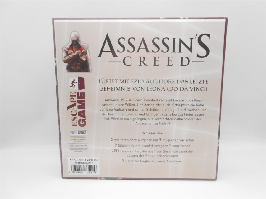Assassin´s Creed Escape Game Brettspiel Dass letzte Geheimnis Pannini Neu