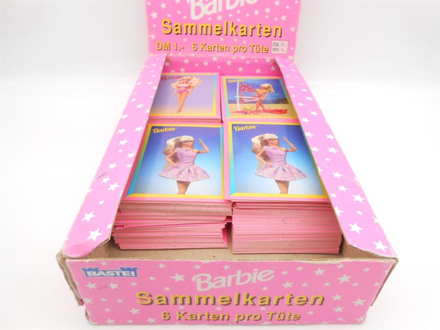 Barbie Sammelkarten ca. 300 Stück mit Original Box/ Display Mattel Bastei