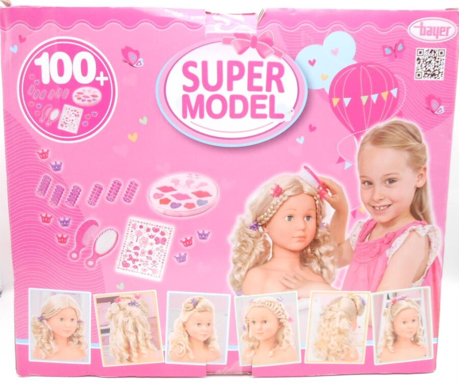 Bayer Design Frisierkopf Schminkkopf Super Model 27cm Zubehör ab 5J.