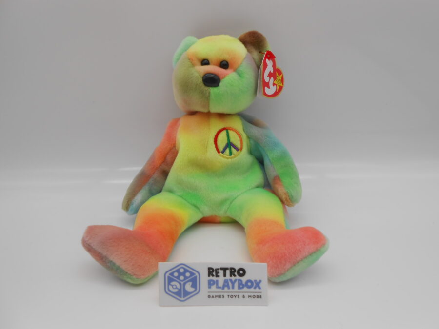 Beanie Baby Ty "PEACE" Date of Birth 01. Februar 1996 Ohr-Tag