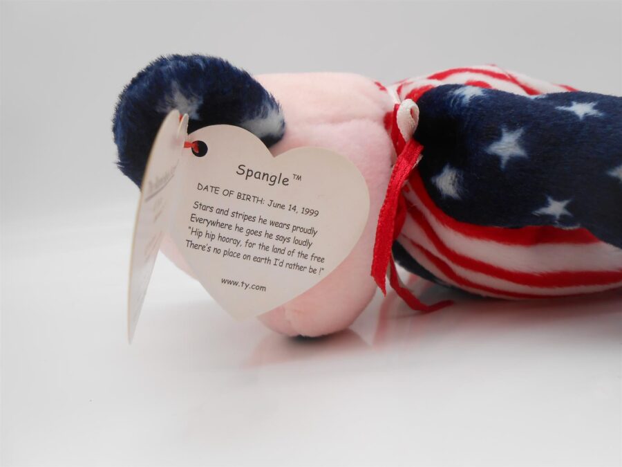 Beanie Baby Ty "Spangle" Date of Birth 14. Juni 1999 Ohr-Tag