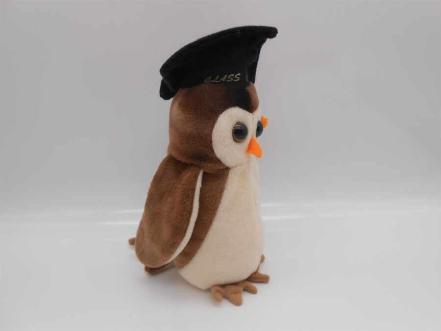 Beanie Baby Ty "WISE" 1998 Retro Vintage