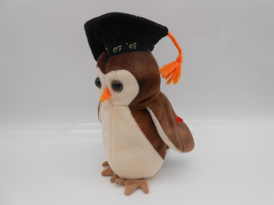 Beanie Baby Ty "WISE" 1998 Retro Vintage