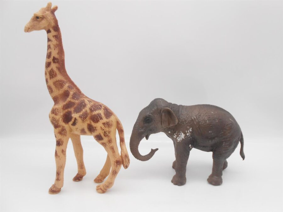 Bullyland Giraffe & Indischer Elefant Tier Zoo 10-20cm groß