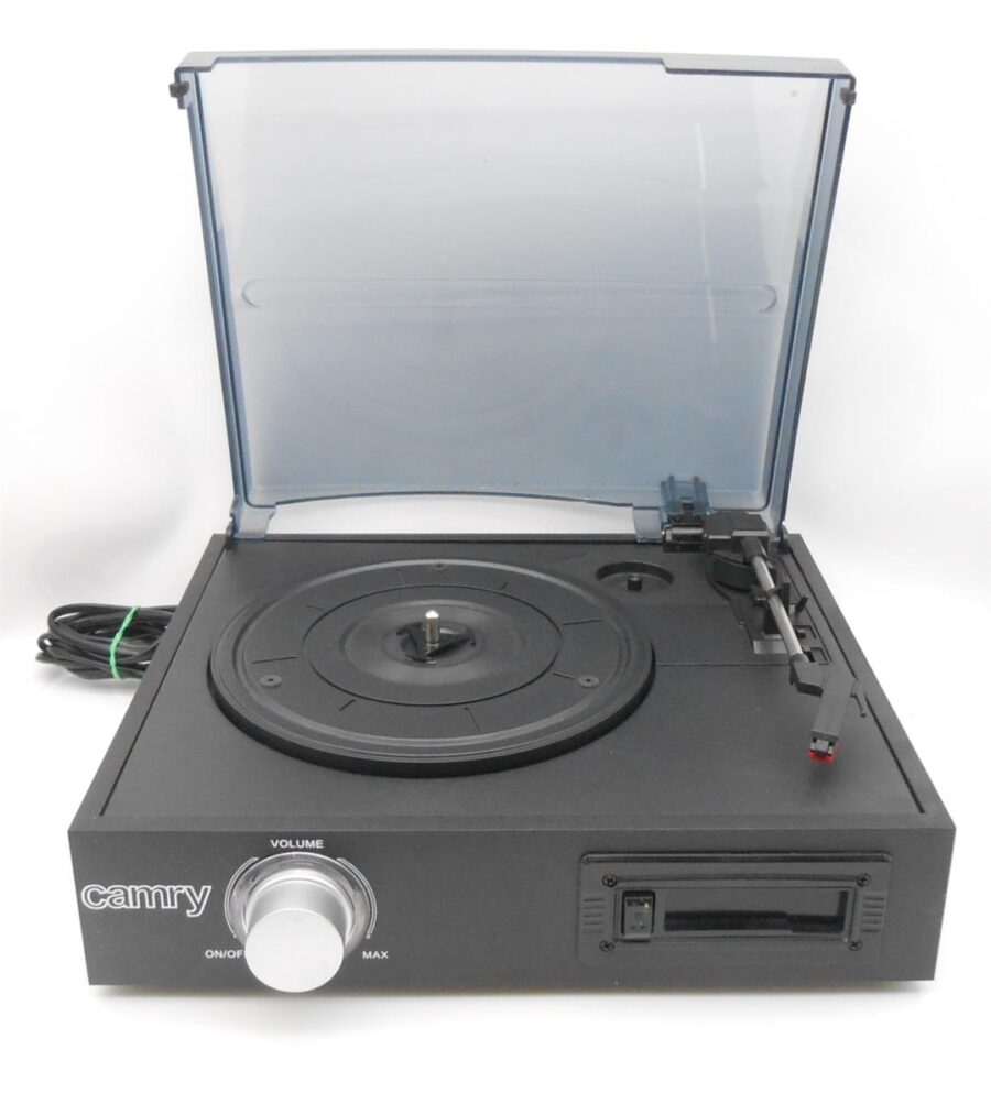 carmy CR1154 Plattenspieler Turntable + Kassettenspieler Schwarz