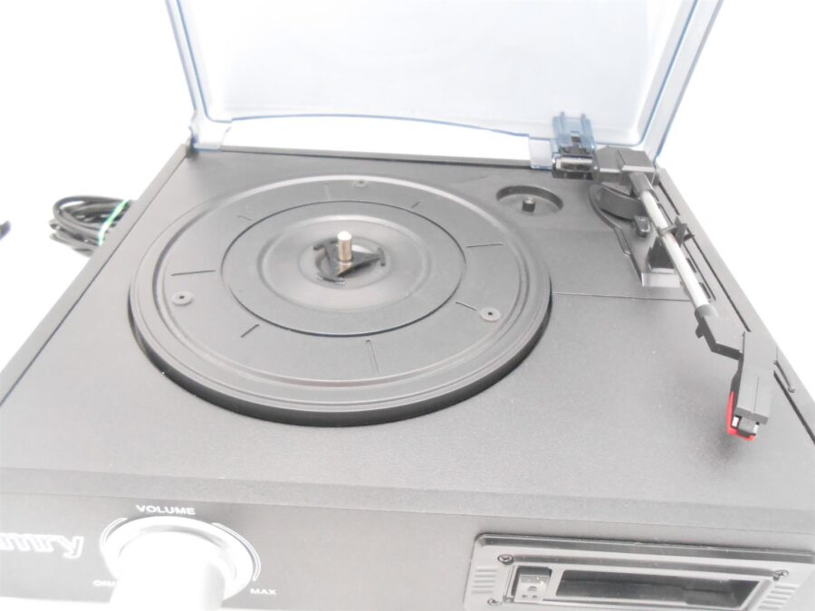 carmy CR1154 Plattenspieler Turntable + Kassettenspieler Schwarz