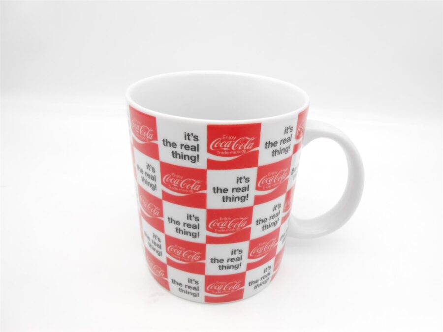 Coca Cola Vintage Tasse Kaffeetasse it´s the real thing! Rot Weiß
