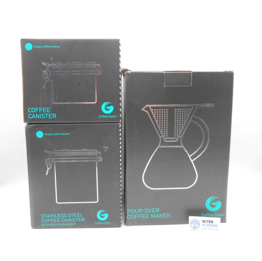 Coffee Gator Kaffeebereiter Maker Set mit zwei Stahl Behältern Hochwertig