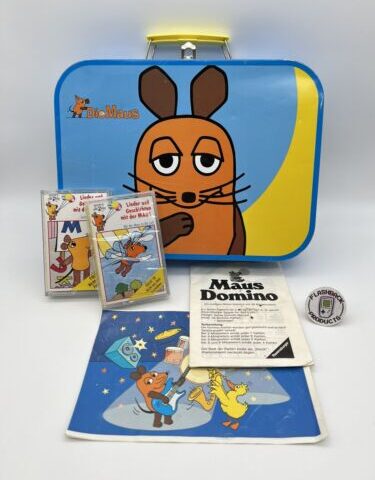 Die Maus Fan/ Metall Koffer WDR mit Kassetten & Puzzle Retro Kinder