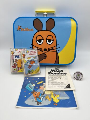 Die Maus Fan/ Metall Koffer WDR mit Kassetten & Puzzle Retro Kinder